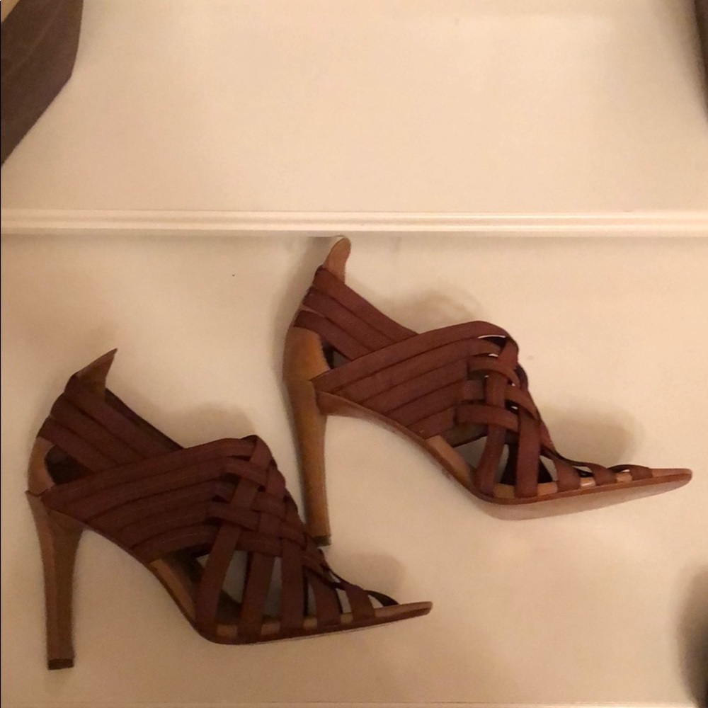 Derek Lam brown strappy open toe sandals - Picture 3 of 4